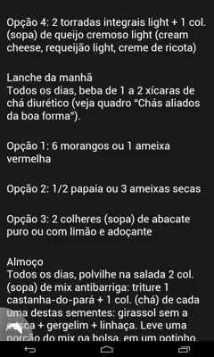 Dieta em Portugues android App screenshot 0